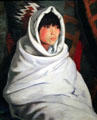 Indian Girl in White Blanket painting by Robert Henri at Corcoran Gallery of Art. Washington, DC.