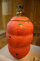 Orange earthenware vessel in Renwick Museum. Washington, DC.