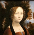 Ginevra de' Benci by Leonardo da Vinci in National Gallery of Art. Washington, DC.