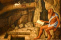 Detail of St Gerome Reading by Giovanni Bellini in National Gallery of Art. Washington, DC.