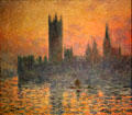 House of Parliament, Sunset painting by Claude Monet at National Gallery of Art. Washington, DC.