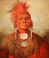 See-non-ty-a an Iowa Medicine Man portrait by George Catlin at National Gallery of Art. Washington, DC.