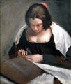 The Needlewoman painting by Diego de Velázquez at National Gallery of Art. Washington, DC.