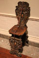 Gilded walnut Italian stool at National Gallery of Art. Washington, DC.