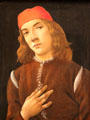 Portrait of a Youth painting by Sandro Botticelli of Florence at National Gallery of Art. Washington, DC.