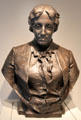 Louisa May Alcott bronze bust by Frank Edwin Elwell at National Portrait Gallery. Washington, DC.