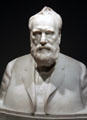 Alexander Graham Bell, telephone inventor marble bust by Moses Wainer Dykaar at National Portrait Gallery. Washington, DC.