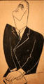 Franklin Delano Roosevelt ink portrait by Aurelius Battaglia at National Portrait Gallery. Washington, DC.