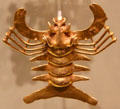 Gold crayfish ornament from Costa Rica at National Museum of the American Indian. Washington, DC.