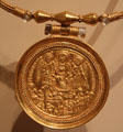 Early Byzantine gold medallion with Baptism of Christ at Dumbarton Oaks Museum. Washington, DC.