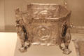 Early Byzantine silver censer with peacock supports at Dumbarton Oaks Museum. Washington, DC.
