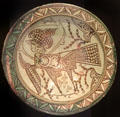 Late Byzantine ceramic bowl with Harpy at Dumbarton Oaks Museum. Washington, DC
