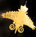 Nasca gold bird headdress ornament from Peru at Dumbarton Oaks Museum. Washington, DC