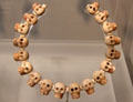 Aztec skull necklace in shells at Dumbarton Oaks Museum. Washington, DC.