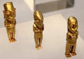 Inca gold standing figures at Dumbarton Oaks Museum. Washington, DC.