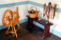 Flax wheel & yarn winder at Old Stone House. Washington, DC