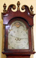 Tall case clock by John Mathew Miksch of Bethlehem, PA in District of Columbia period parlor at DAR Memorial Continental Hall. Washington, DC.