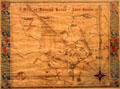 Map of Spanish Texas in Texas period bedroom at DAR Memorial Continental Hall. Washington, DC.