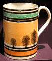 Annular ware mug from England at DAR Memorial Continental Hall Museum. Washington, DC.