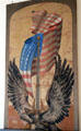 American flag & eagle hanging over Woodrow Wilson bed at Woodrow Wilson House. Washington, DC.
