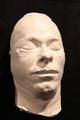 Death mask of criminal John Dillinger at Newseum. Washington, DC.