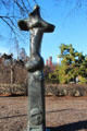Upright Motive No. 1: Glenkiln Cross bronze sculpture by Henry Moore at Hirshhorn Museum Sculpture Garden. Washington, DC.