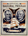 Franklin D. Roosevelt & John N. Garner Inaugural Program at National Museum of American History. Washington, DC.