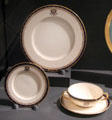 Franklin & Eleanor Roosevelt china by Lenox of the USA at National Museum of American History. Washington, DC.