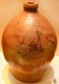 Sailing ship stoneware jar by Calvin Boynton of Troy, NY at National Museum of American History. Washington, DC.