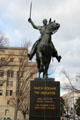 Simon Bolivar The Liberator sculpture near OAS building. Washington, DC.