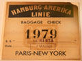 Hindenburg baggage claim check at National Postal Museum. Washington, DC.