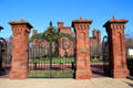 Gates & garden of Smithsonian Castle. Washington, DC