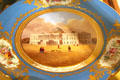 The Rush Porcelain plate showing Capitol in Washington made by Rihouet of Paris at Smithsonian Castle. Washington, DC.