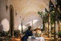 Breakfast in the Loggia painting by John Singer Sargent at Smithsonian Freer Gallery of Art. Washington, DC.
