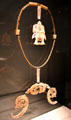Chinese jade pendants & gold chain at Smithsonian Freer Gallery of Art. Washington, DC.