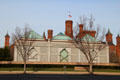 Smithsonian Arthur M. Sackler Gallery sits beside Smithsonian Castle. Washington, DC.