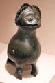 Chinese bronze ritual wine container in form of bird at Smithsonian Arthur M. Sackler Gallery. Washington, DC.