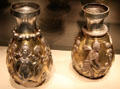 Silver & gold Sasanian bottles with Dionysus scene from Iran at Smithsonian Arthur M. Sackler Gallery. Washington, DC.