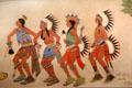 Native dancers detail of Harvest Dance mural by James Auchia at Interior Department. Washington, DC.