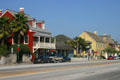 Menendez Avenue streetscape facing Matanzas River. St Augustine, FL.