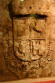 Corroded original of Castille et Leon royal shield which graced ravelin of Castillo de San Marcos from 1752-1958. St Augustine, FL.
