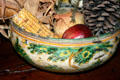 Majolica pottery bowl as might have been used in Spanish Colonial period in The Oldest House. St Augustine, FL.