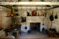 Interior of Spanish-style kitchen building in the garden of The Oldest House. St Augustine, FL.