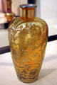Iridescent glass intaglio cut engraved vase by Louis Comfort Tiffany at Lightner Museum. St Augustine, FL.