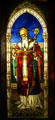 Leaded glass portrait of St. Augustine by Tiffany Studios at Lightner Museum. St Augustine, FL.
