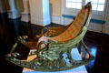 English Regency swan rocking chair in gilded wood at Lightner Museum. St Augustine, FL.
