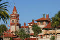 Spanish Renaissance roofline of Ponce de Leon Hotel. St Augustine, FL.