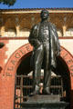 Statue of Henry Flagler railway magnate who built Ponce de Leon Hotel & after whom Flagler College is named. St Augustine, FL