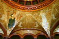 Mythical war & peace goddesses on dome mural by Tojetti & George W. Maynard commemorates Ponce de Leon in Ponce de Leon Hotel. St Augustine, FL.