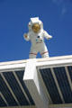 Astronaut space walk model above entrance at Kennedy Space Visitor Center. FL.